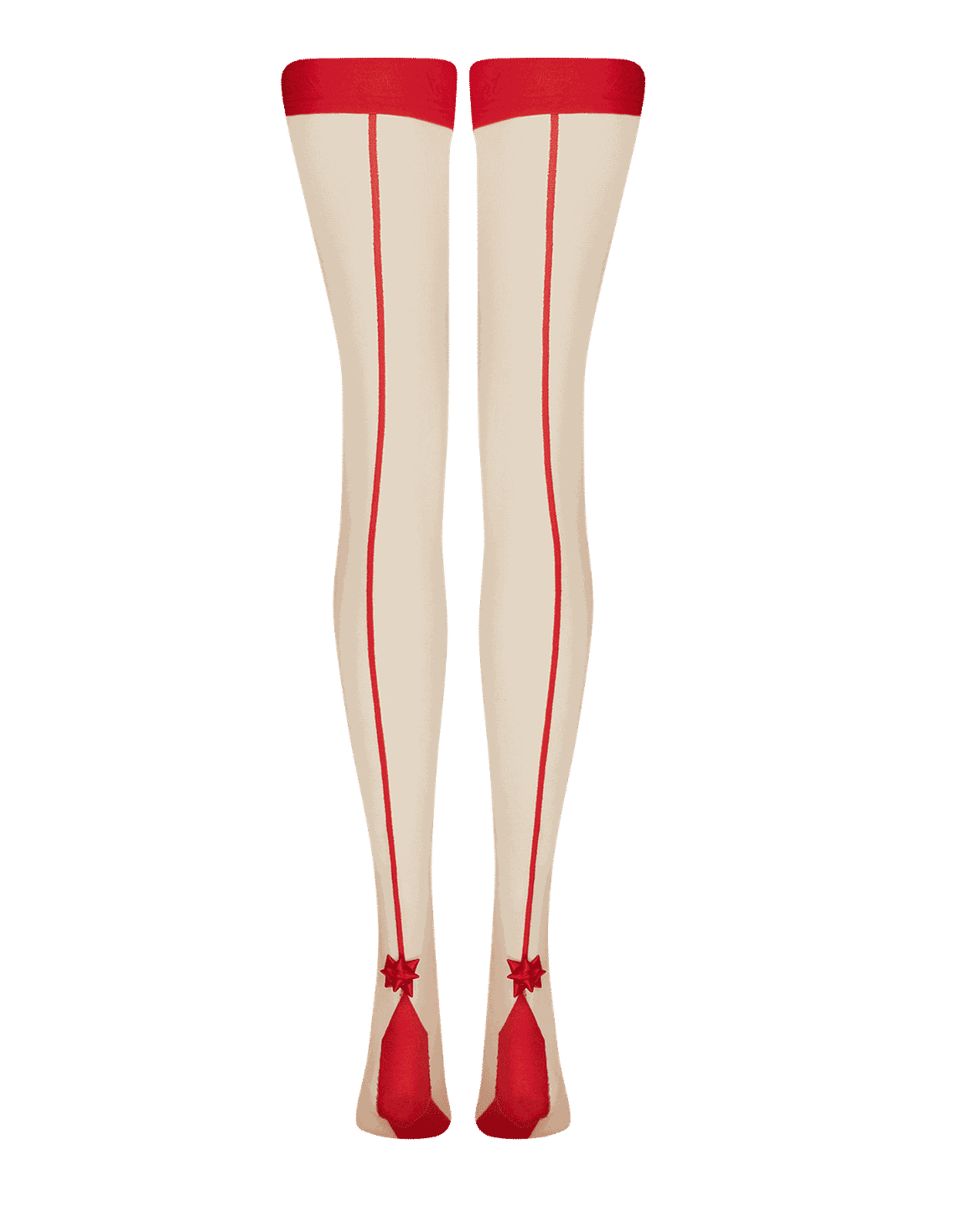 Prezzie Hold Ups Champagne/Red | Agent Provocateur