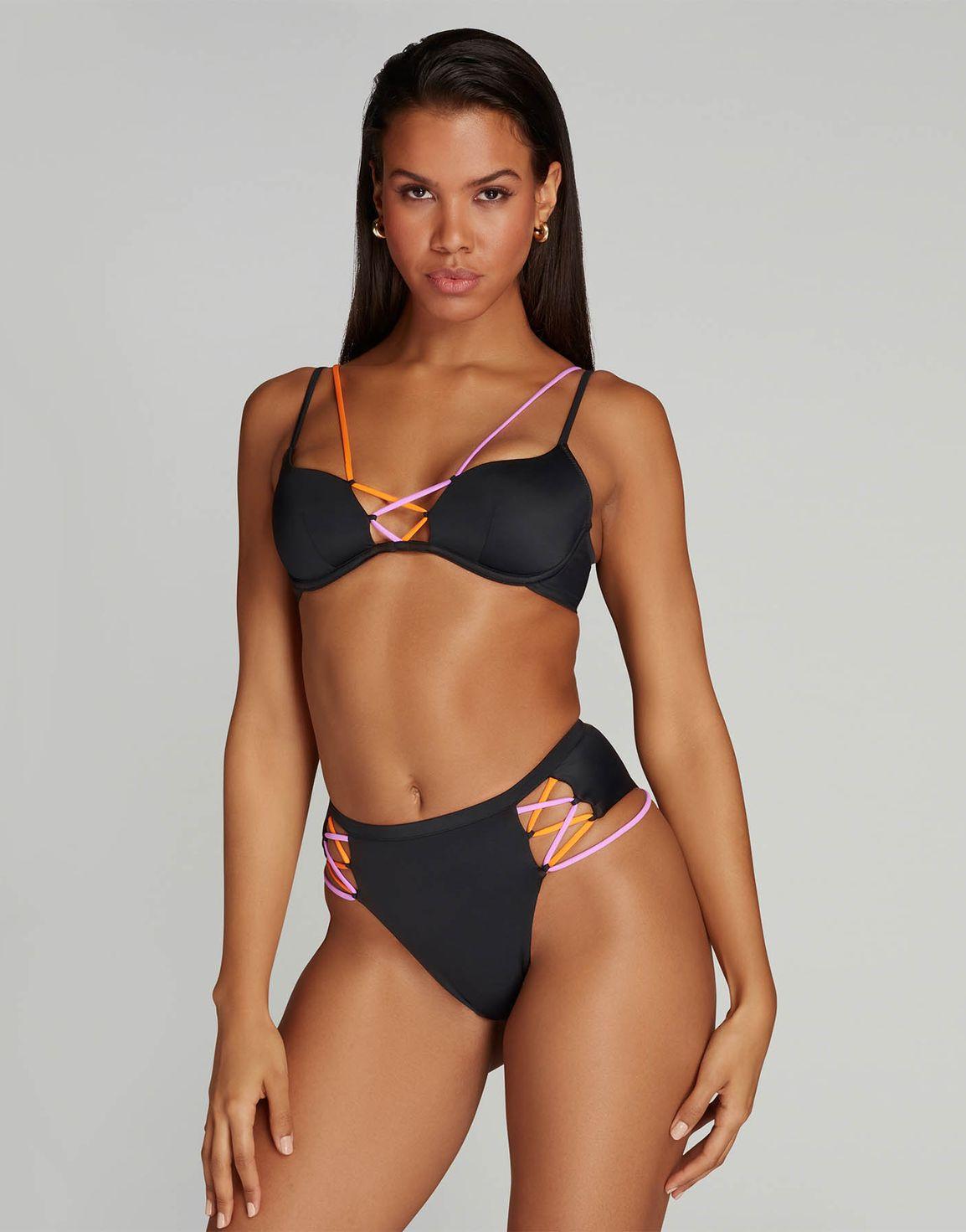 Steffi Bikini Top Black Multicolour | Agent Provocateur
