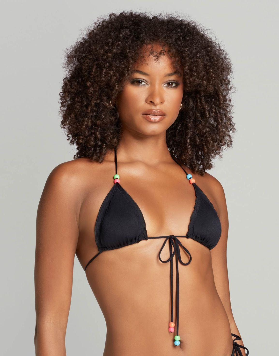 Lely Tie Side Bikini Top Black | Agent Provocateur