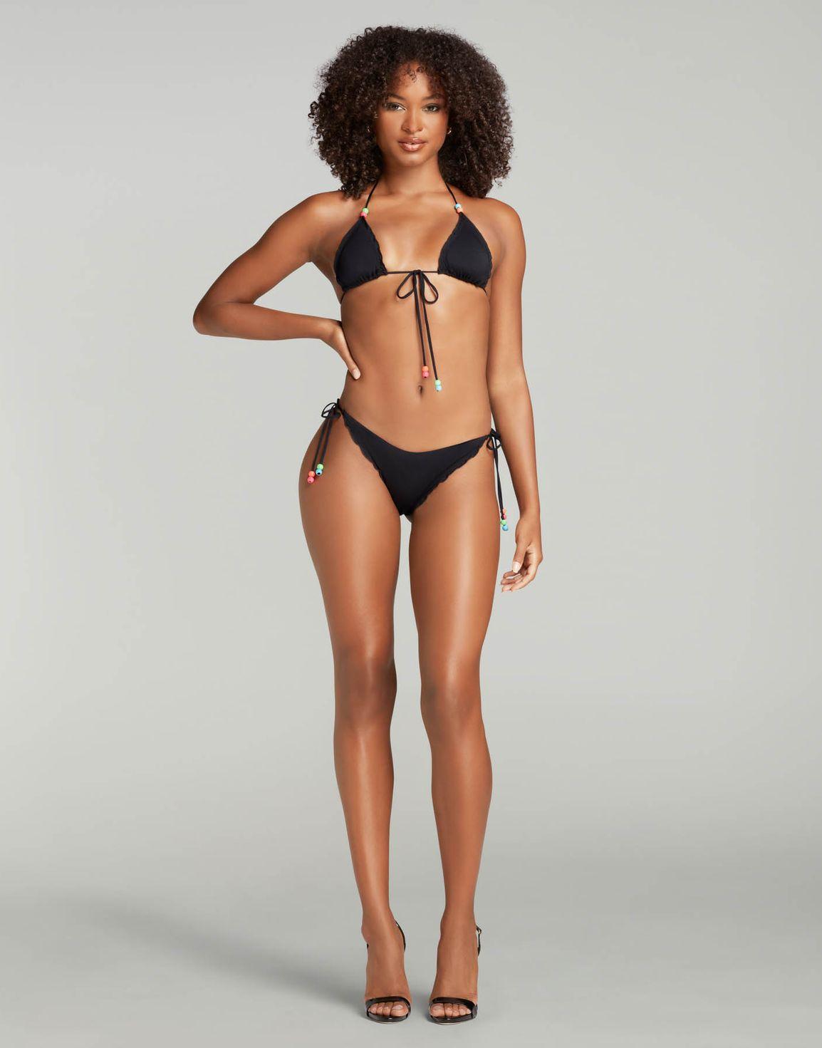 Lely Tie Side Bikini Top Black | Agent Provocateur