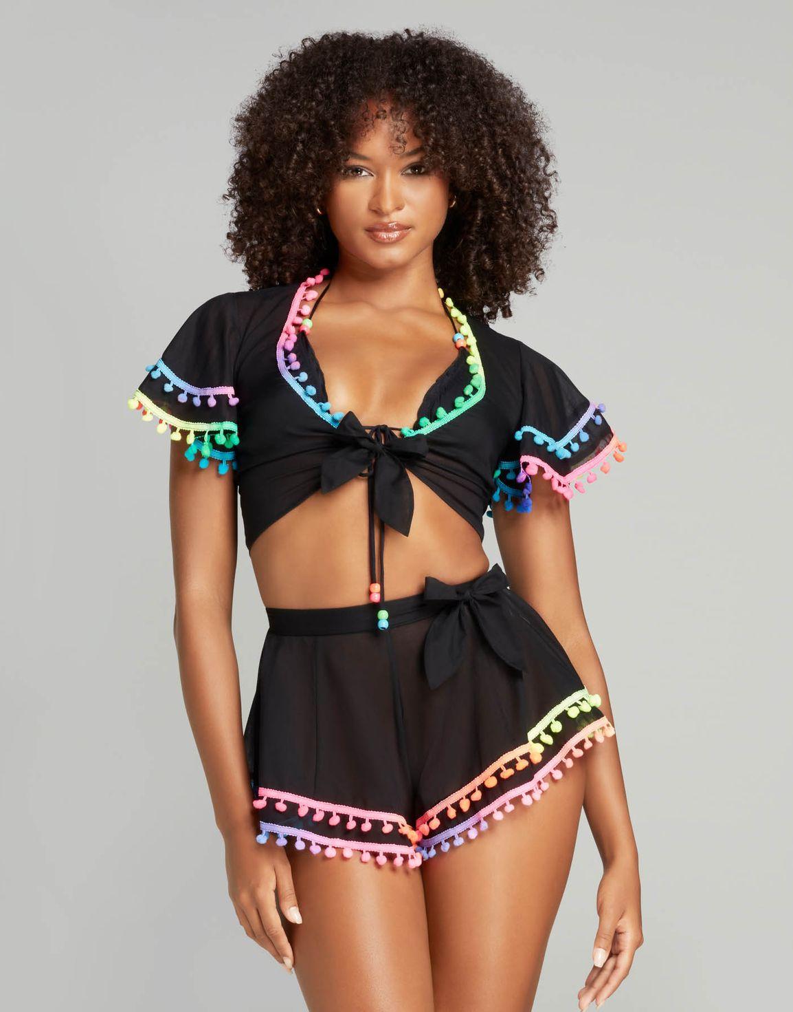 Lely Beach Cover Up Top Black | Agent Provocateur