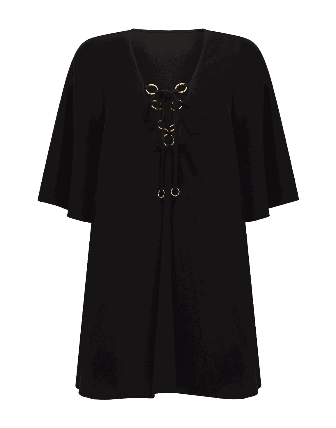 Nahli Short Kaftan Black/Gold | Agent Provocateur