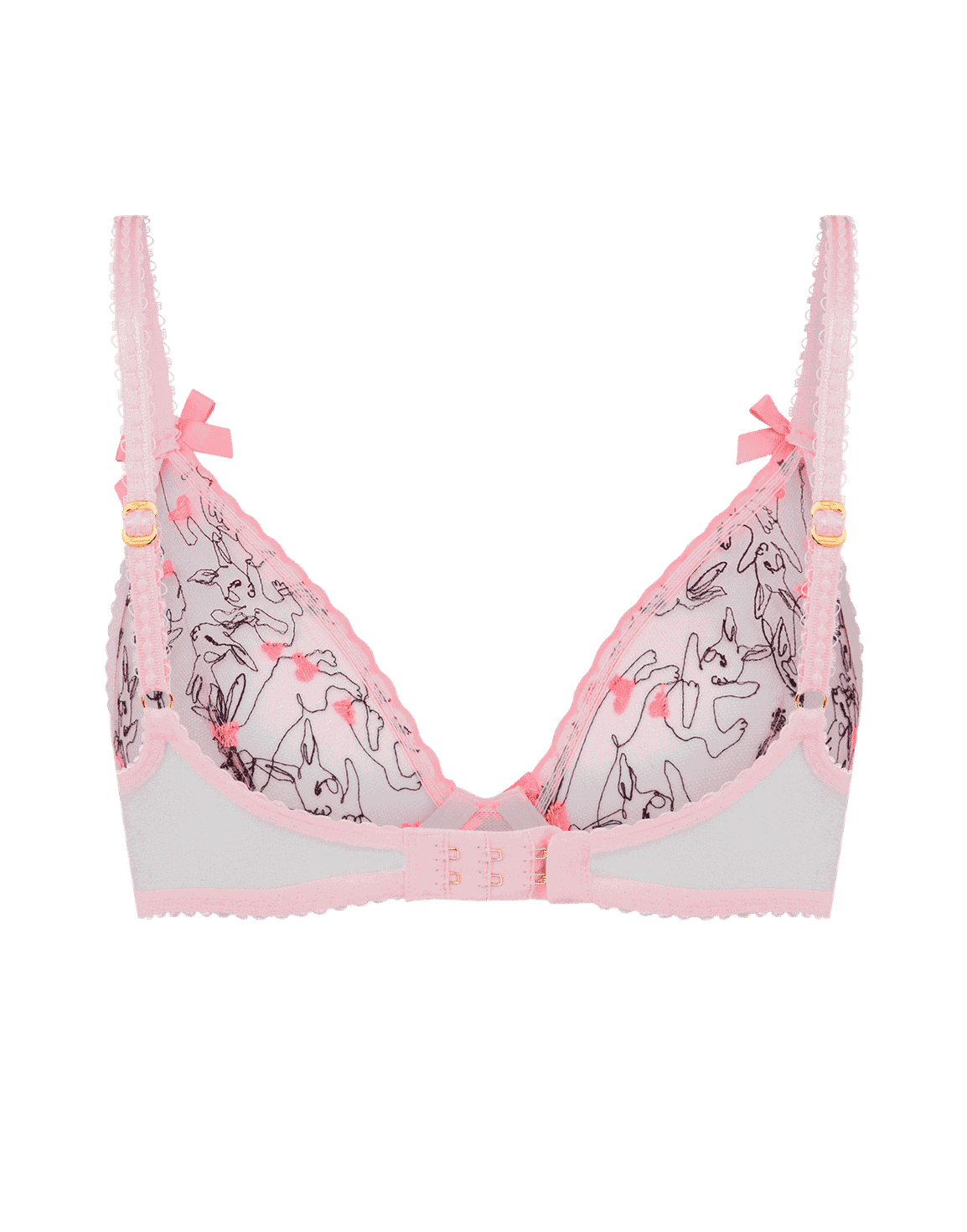 Bunnie Plunge Underwired Bra Baby Pink | Agent Provocateur