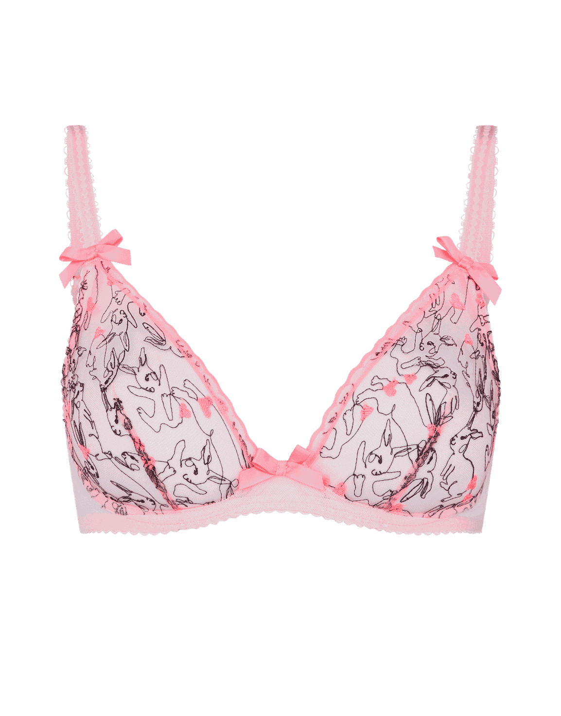 Bunnie Plunge Underwired Bra Baby Pink | Agent Provocateur