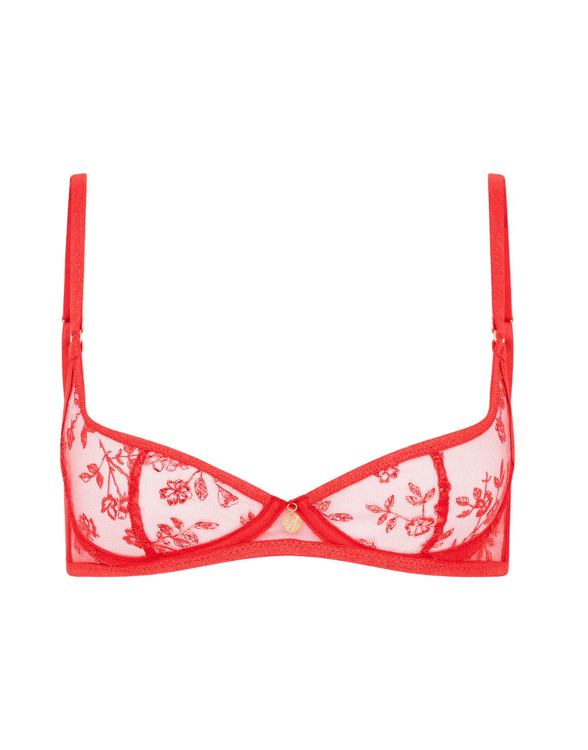 Zadi Demi Cup Underwired Bra Red | Agent Provocateur