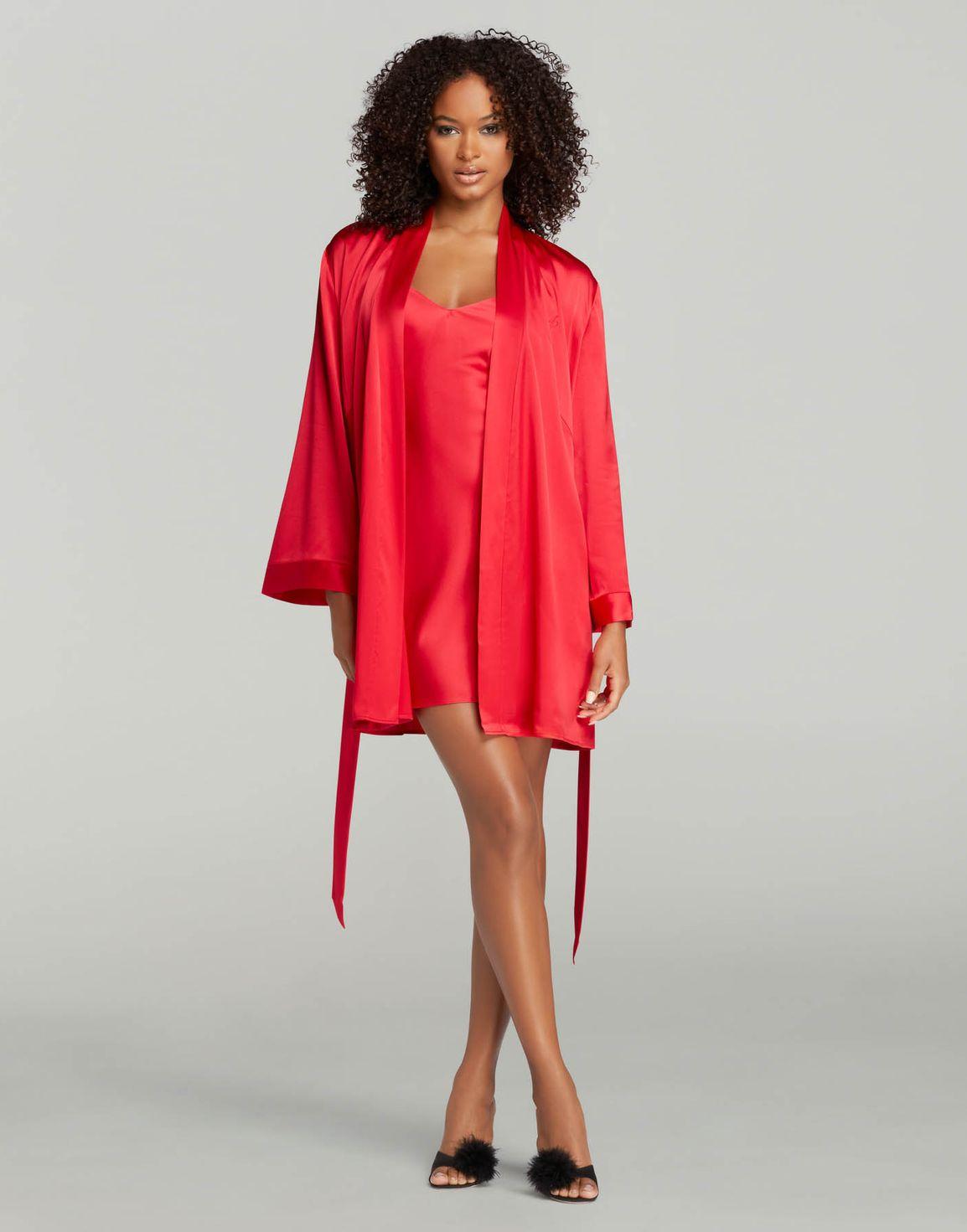 Arlette Short Dressing Gown Red | Agent Provocateur