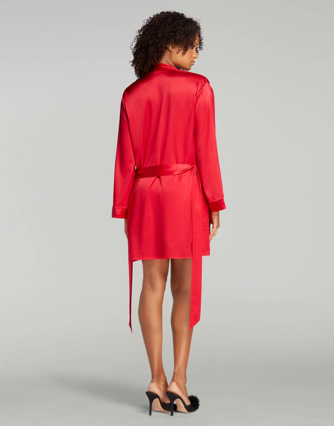 Arlette Short Dressing Gown Red | Agent Provocateur