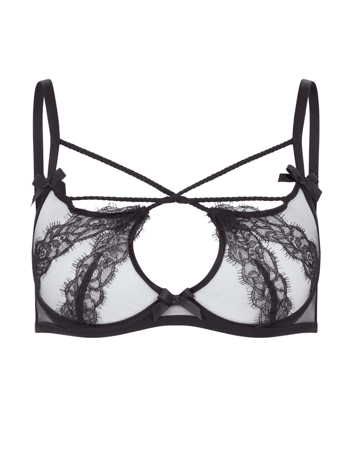 Nyxie High Apex Underwired Bra Black | Agent Provocateur