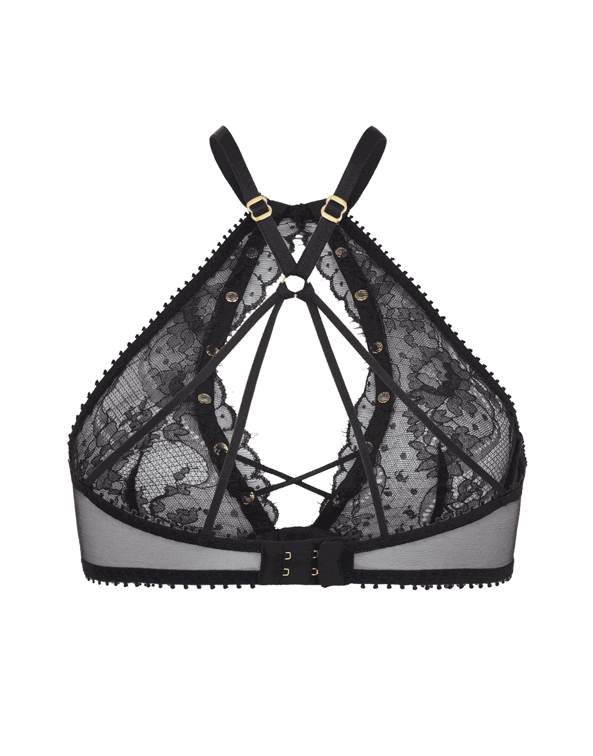 Vallentina High Neck Underwired Bra Black | Agent Provocateur