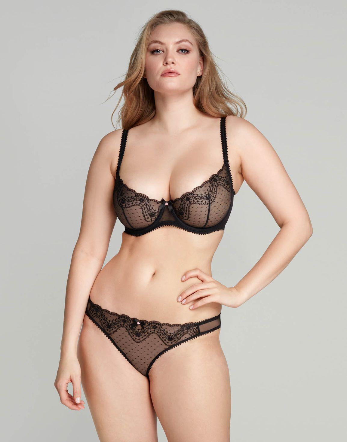 Yuma Plunge Underwired Bra Black | Agent Provocateur