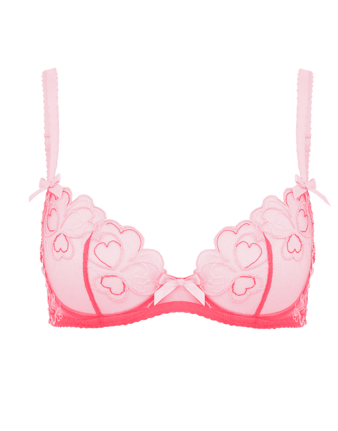 Maysie Plunge Underwired Bra Fuchsia/Baby Pink | Agent Provocateur