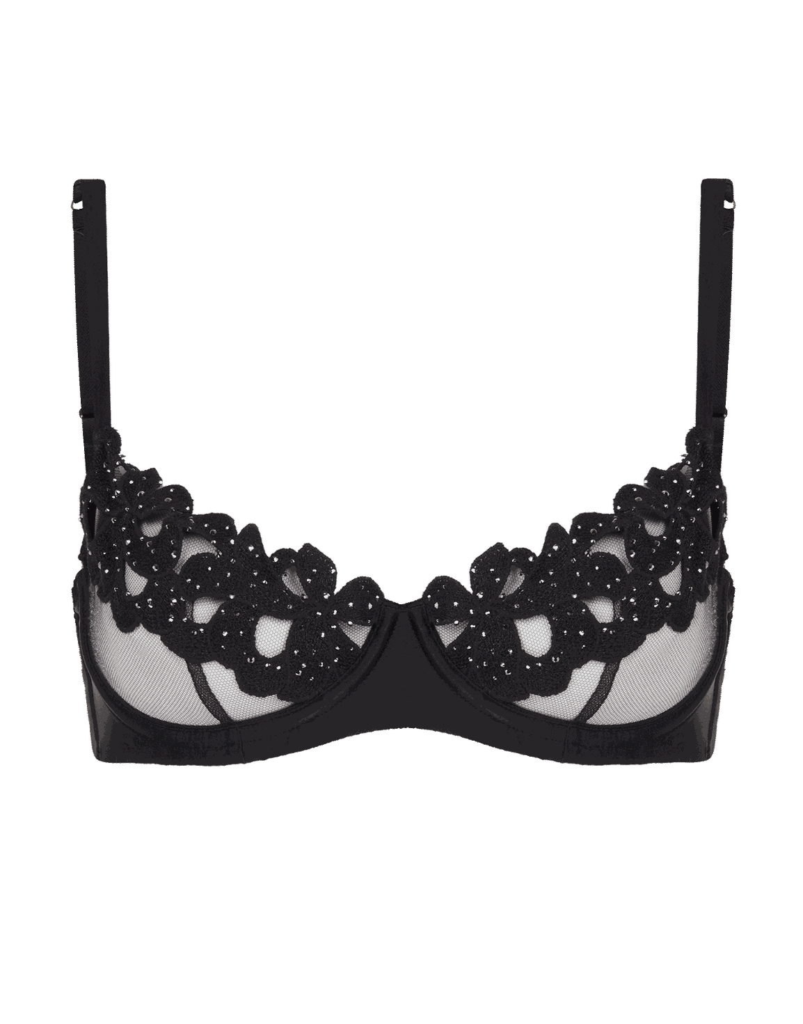 Angelinna Demi Cup Underwired Bra Black | Agent Provocateur