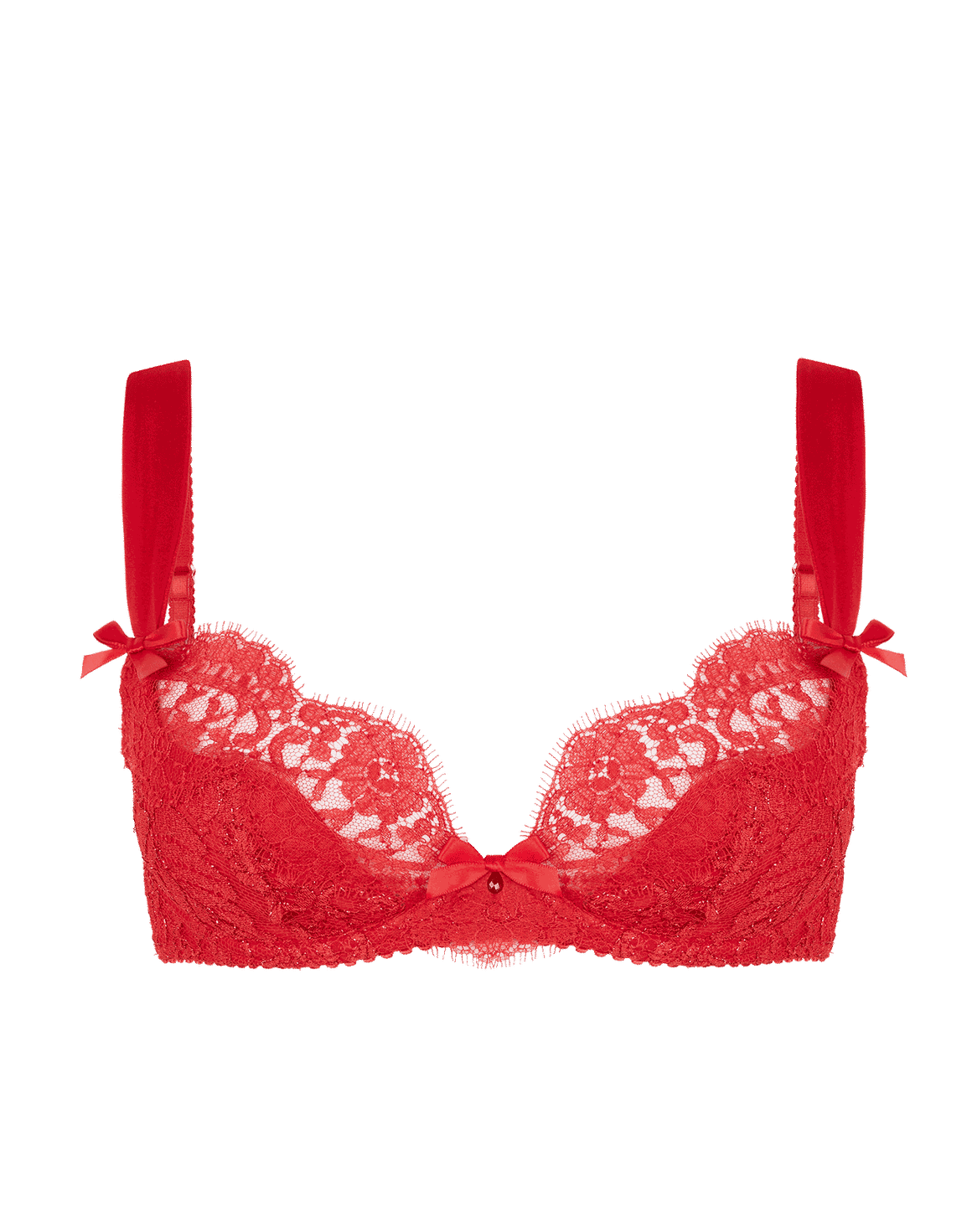 Kateryna Plunge Underwired Bra Red | Agent Provocateur