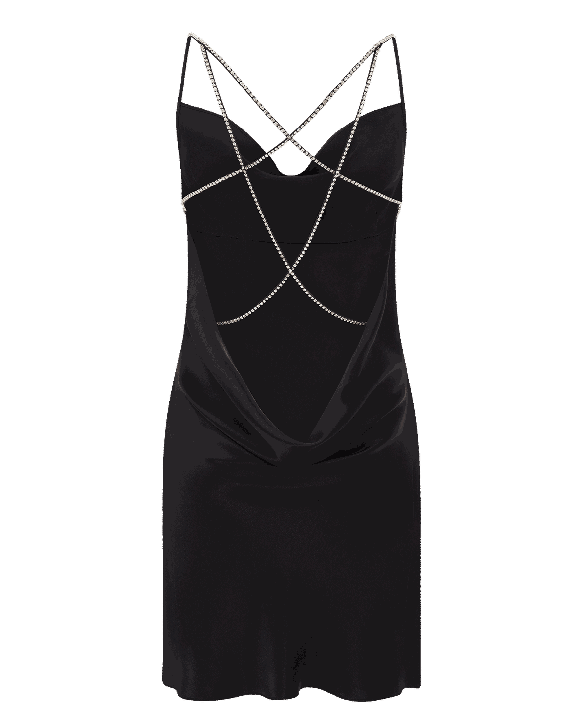 Leiah Slip Dress Black/Crystal | Agent Provocateur