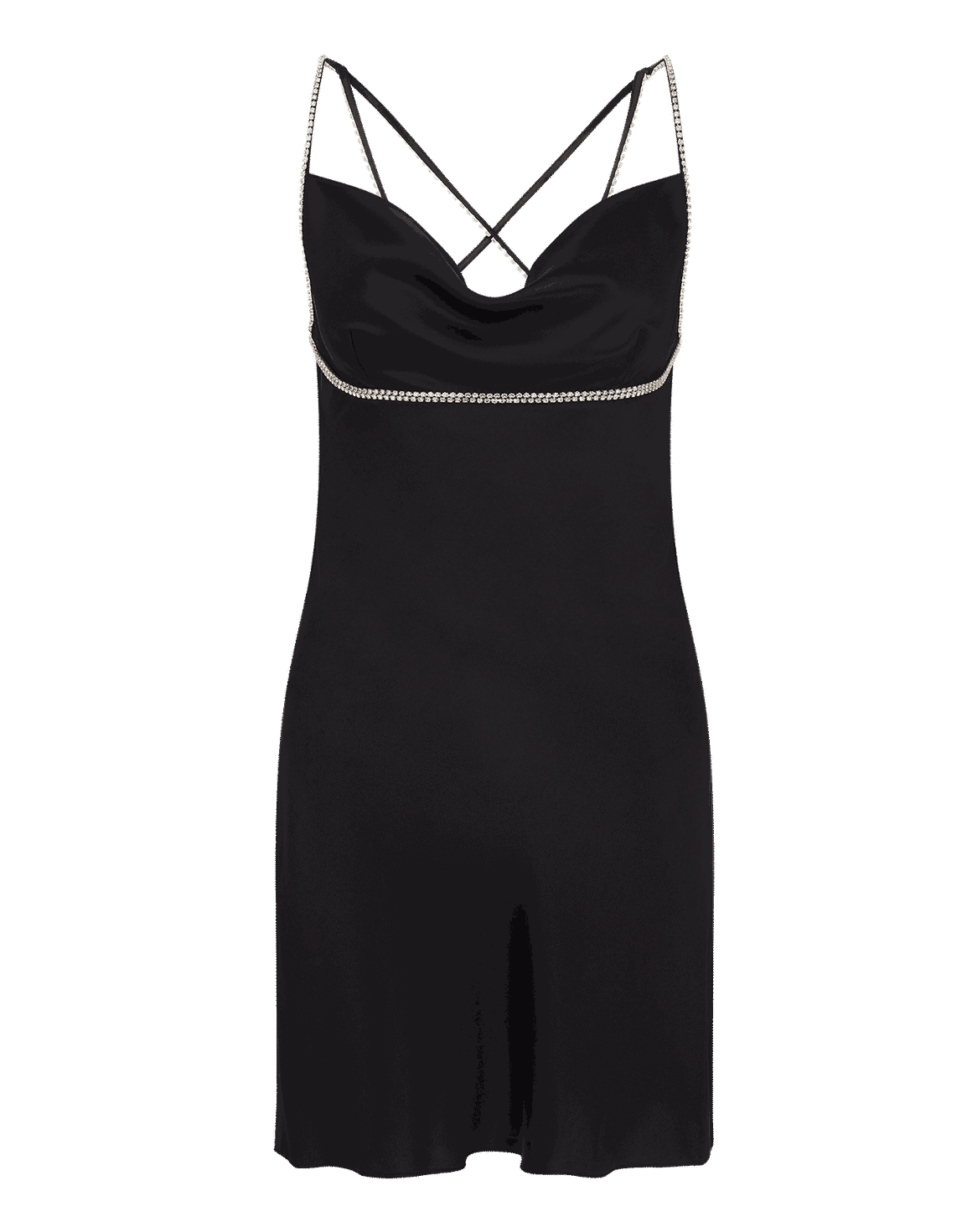 Leiah Slip Dress Black/Crystal | Agent Provocateur