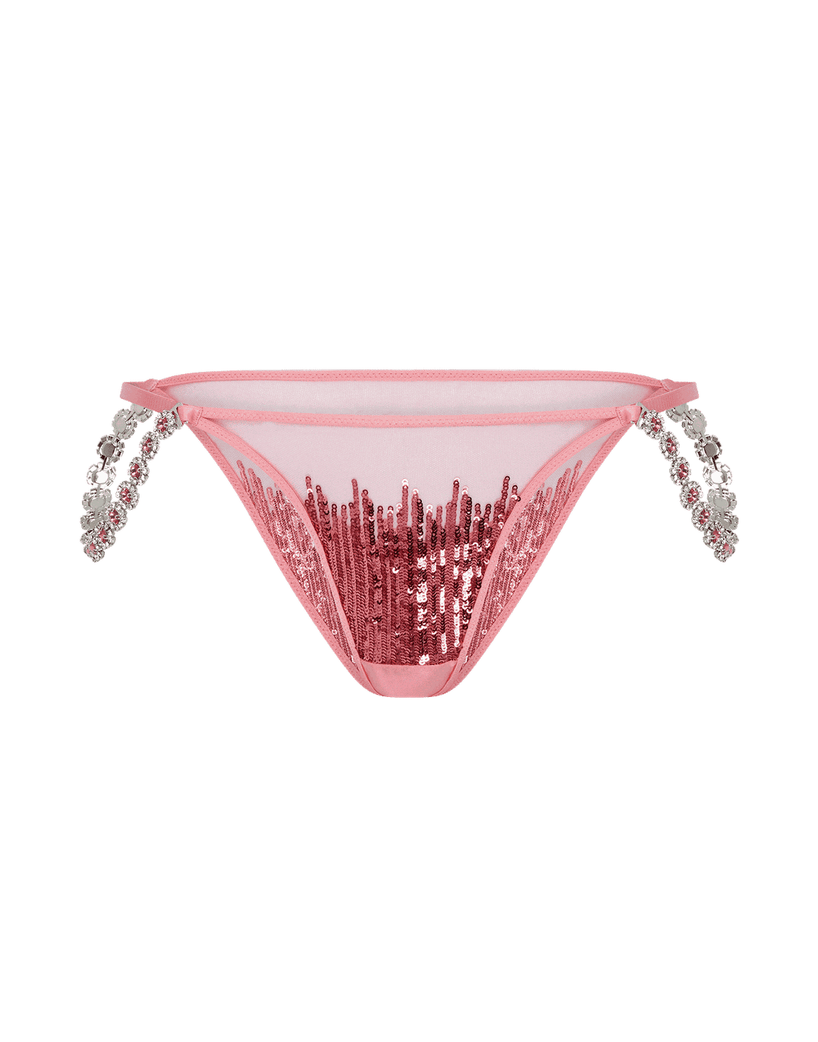 Calista Brazilian Brief Pink/Silver | Agent Provocateur