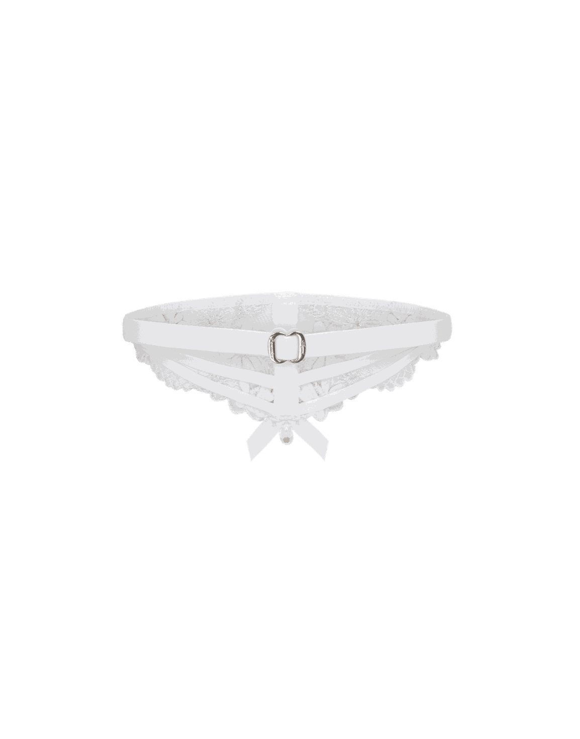 Skylee Garter White/Silver | Agent Provocateur