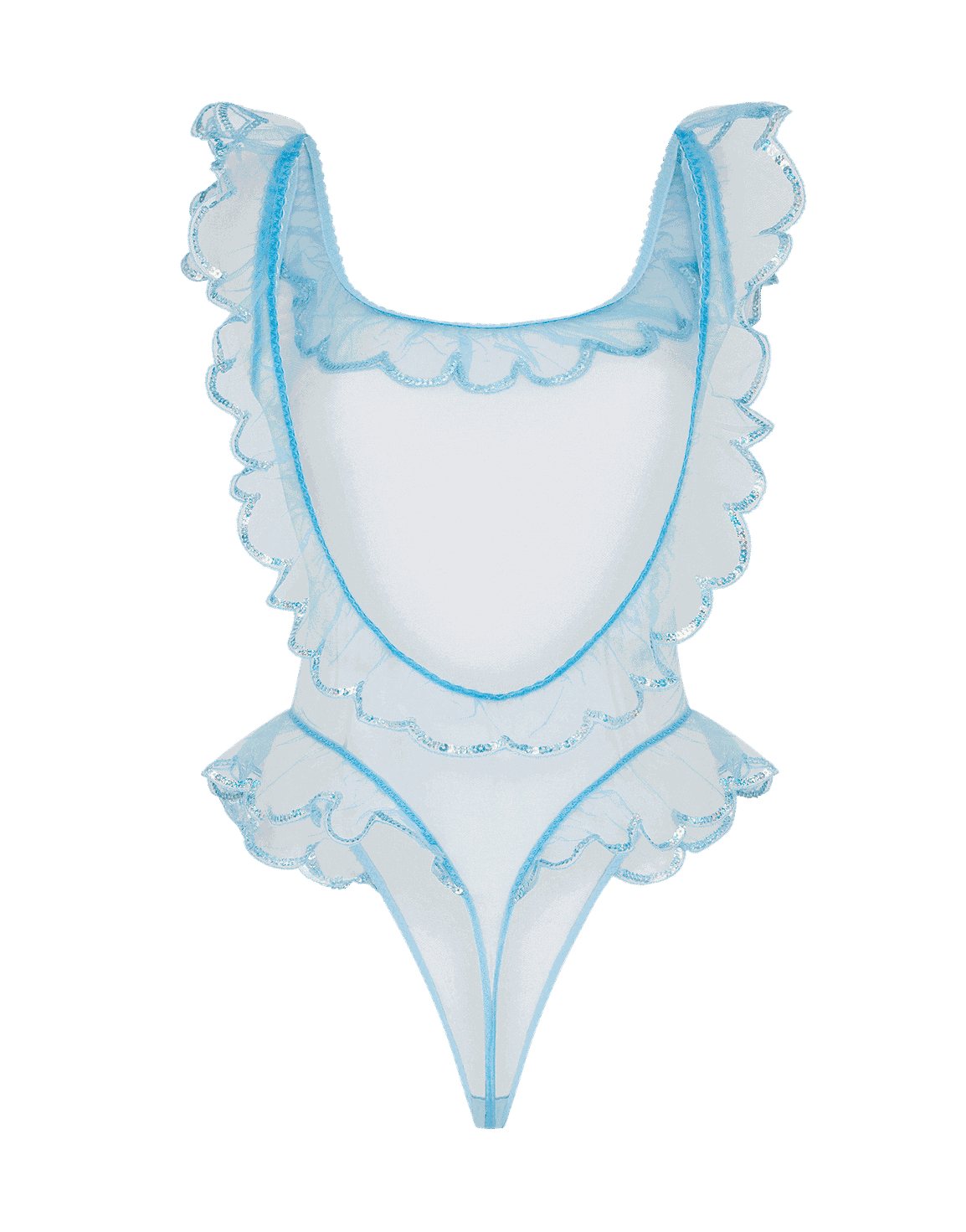 Lorna Party Bodysuit Baby Blue/Iridescent | Agent Provocateur