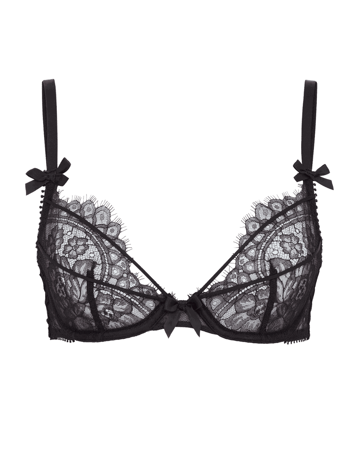 Kiya Plunge Underwired Bra Black | Agent Provocateur