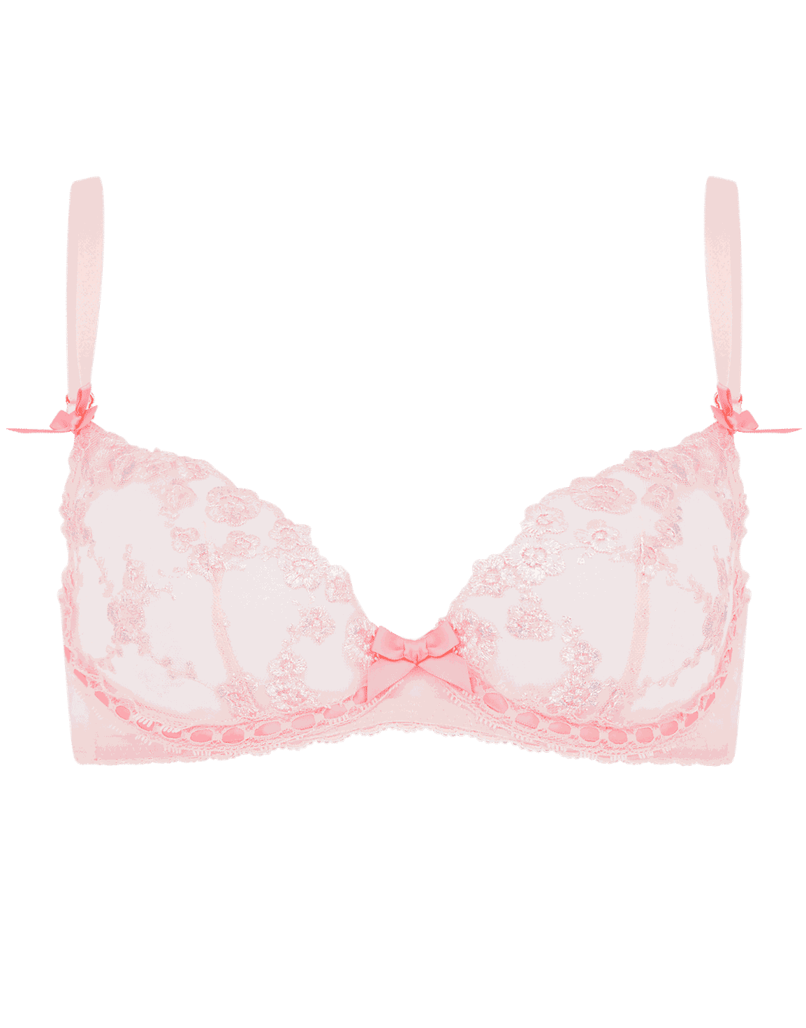 Adelie Plunge Underwired Bra Baby Pink/Hot Pink | Agent Provocateur