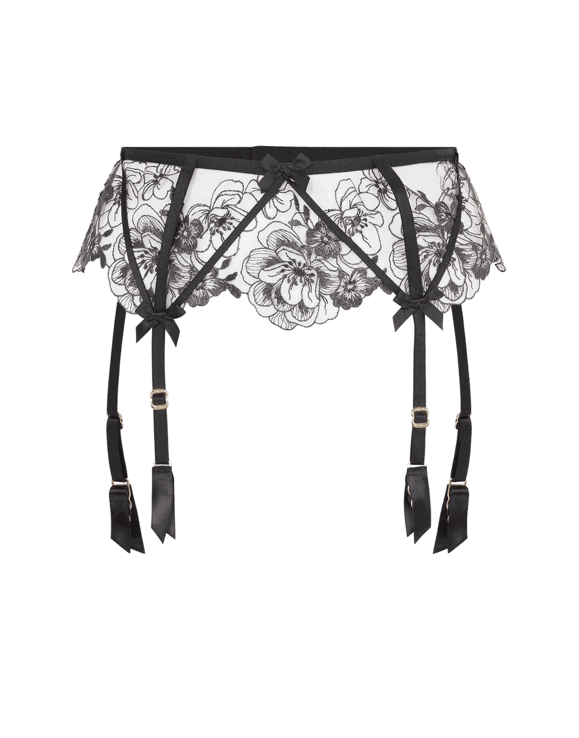 Kalia Suspender Black/Sand | Agent Provocateur