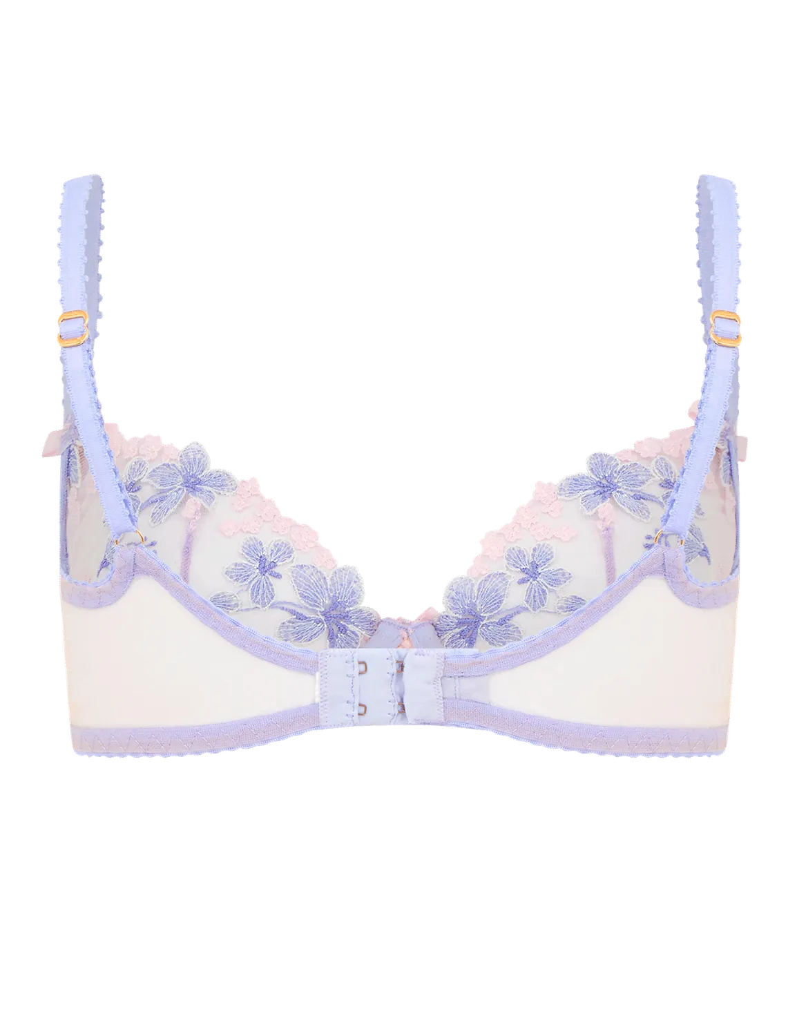 Cyrene Plunge Underwired Bra Baby Blue/Pink | Agent Provocateur