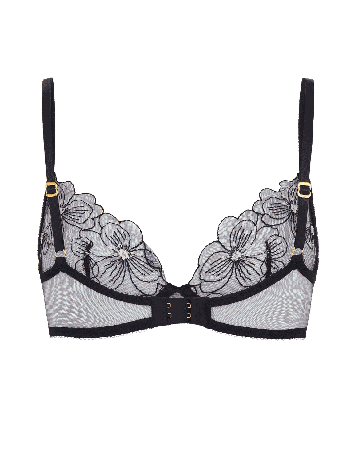 Anie Plunge Underwired Bra Black/Baby Pink | Agent Provocateur