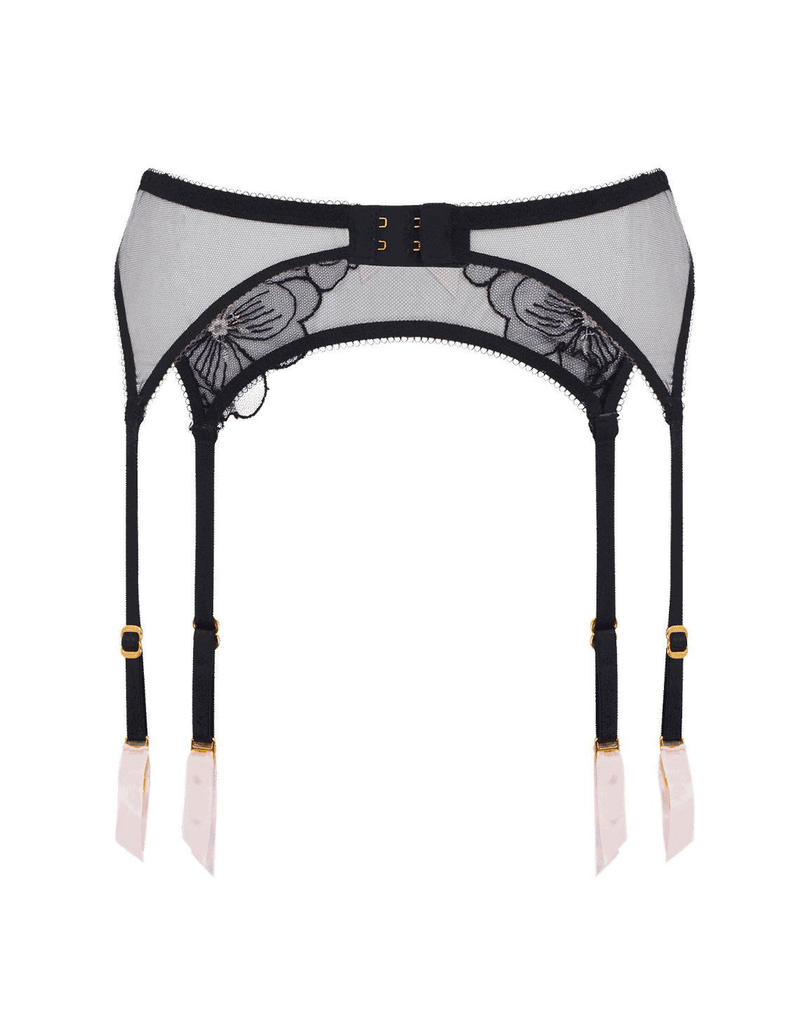 Anie Suspender Black/Baby Pink | Agent Provocateur