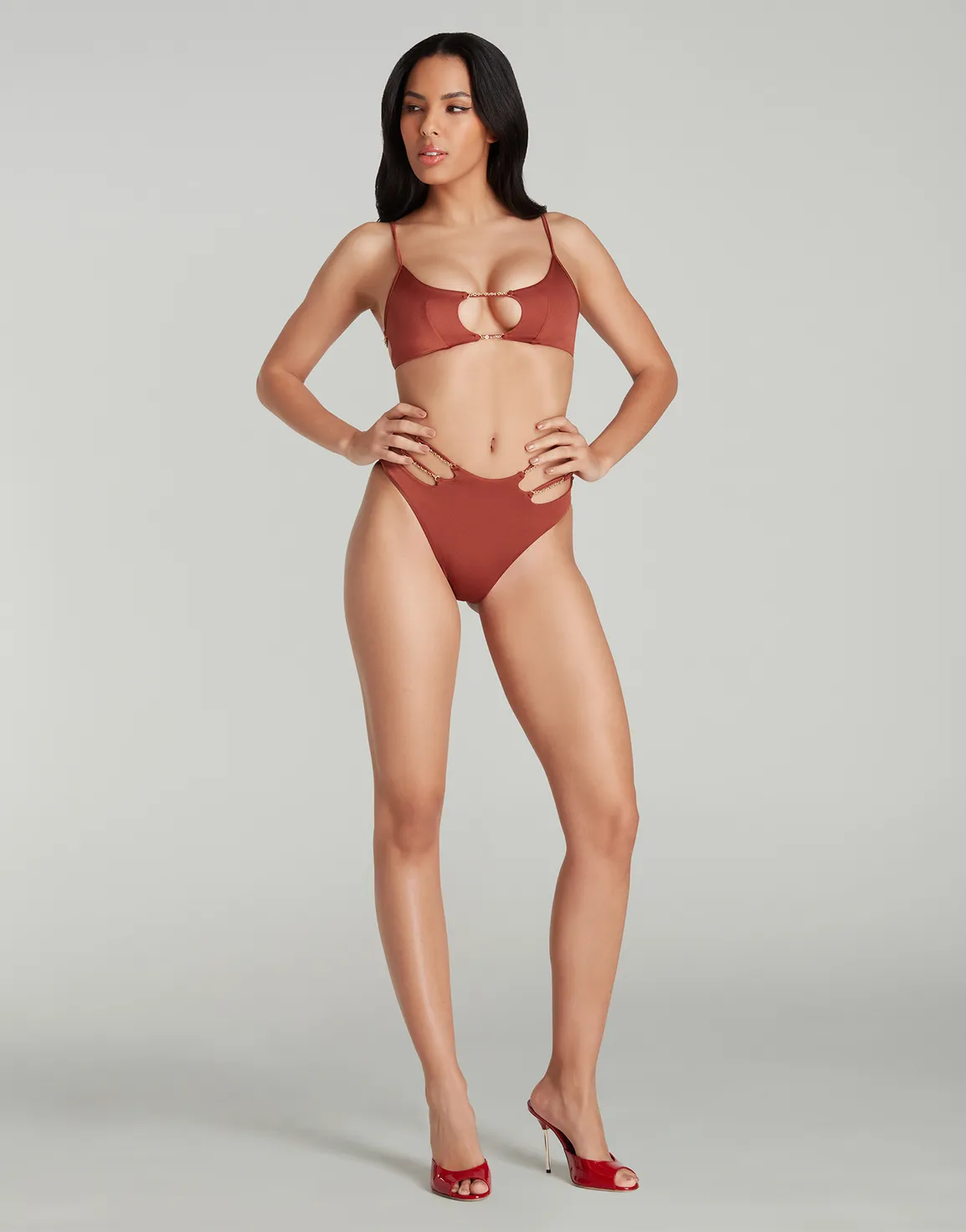Christiana Bikini Bottom Brown | Agent Provocateur