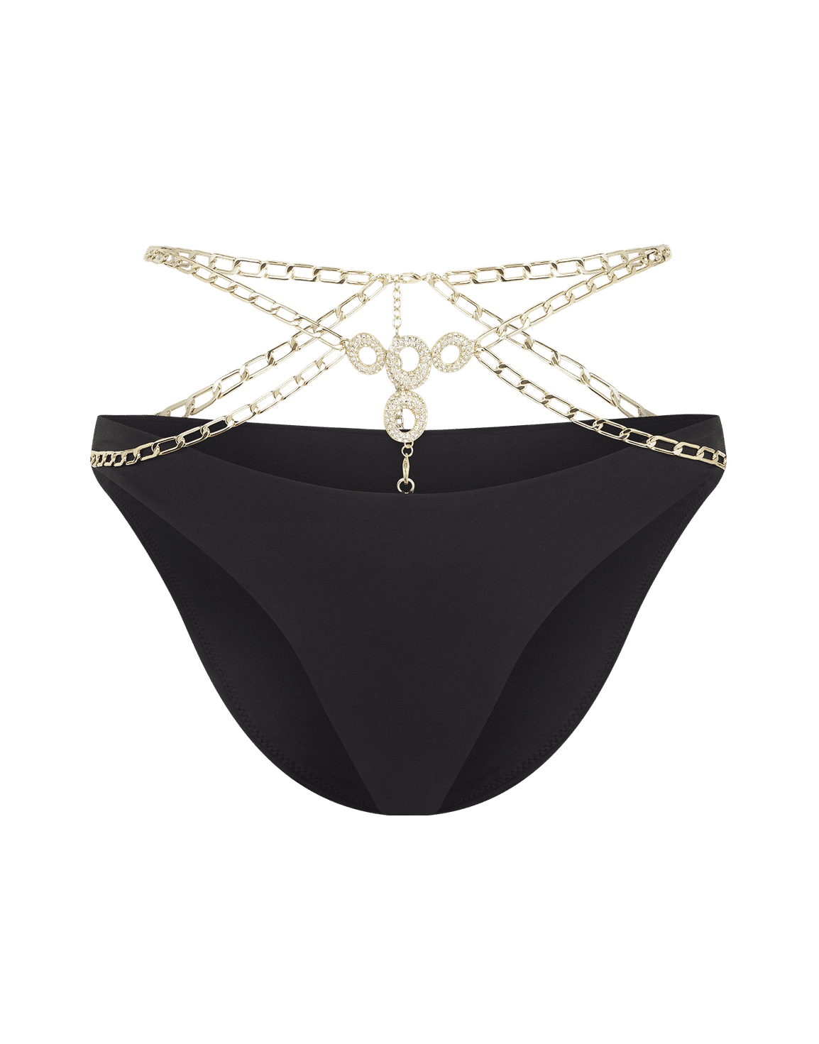 Haislee Bikini Bottom Black/Gold | Agent Provocateur