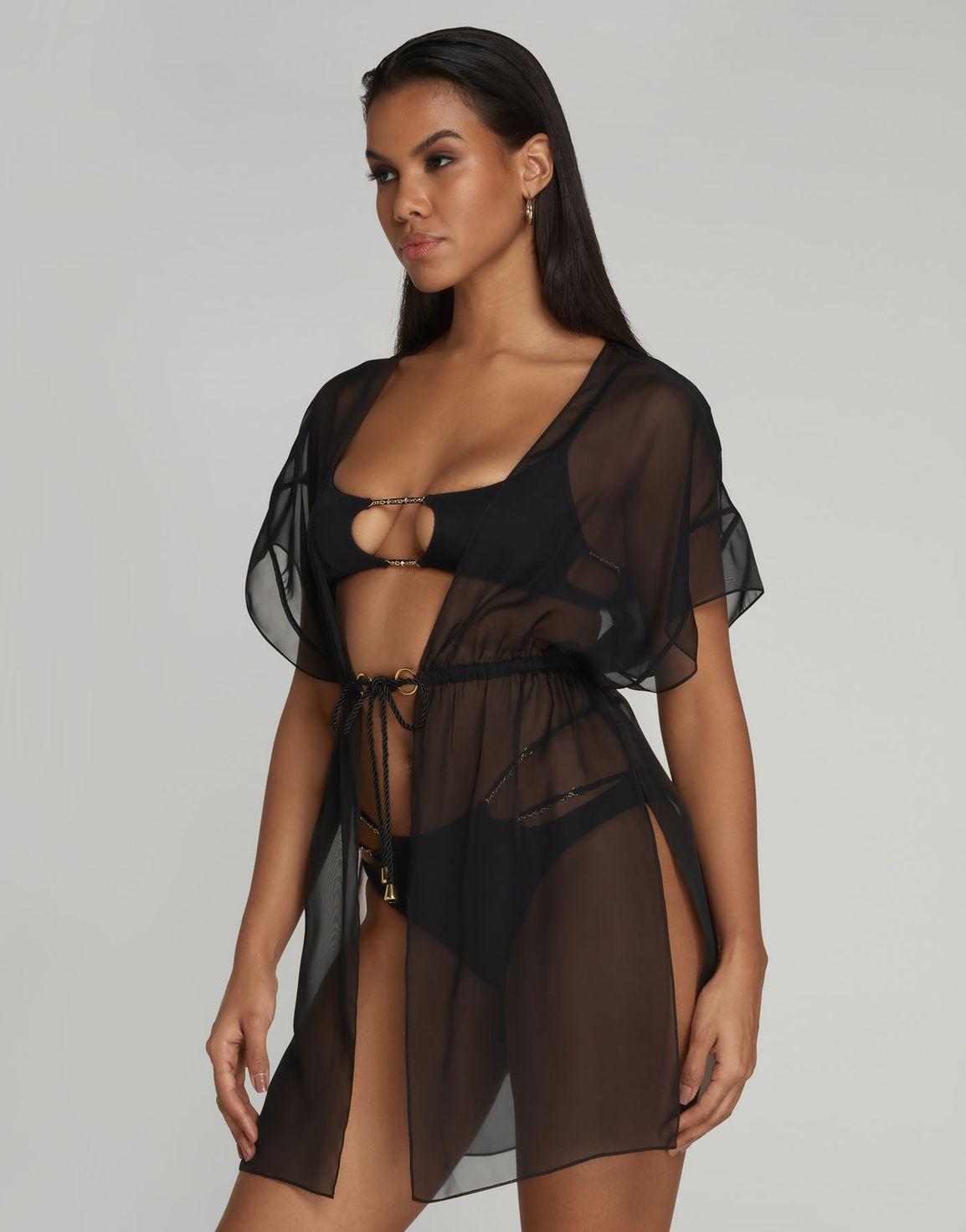 Evelyn Short Kaftan Black | Agent Provocateur