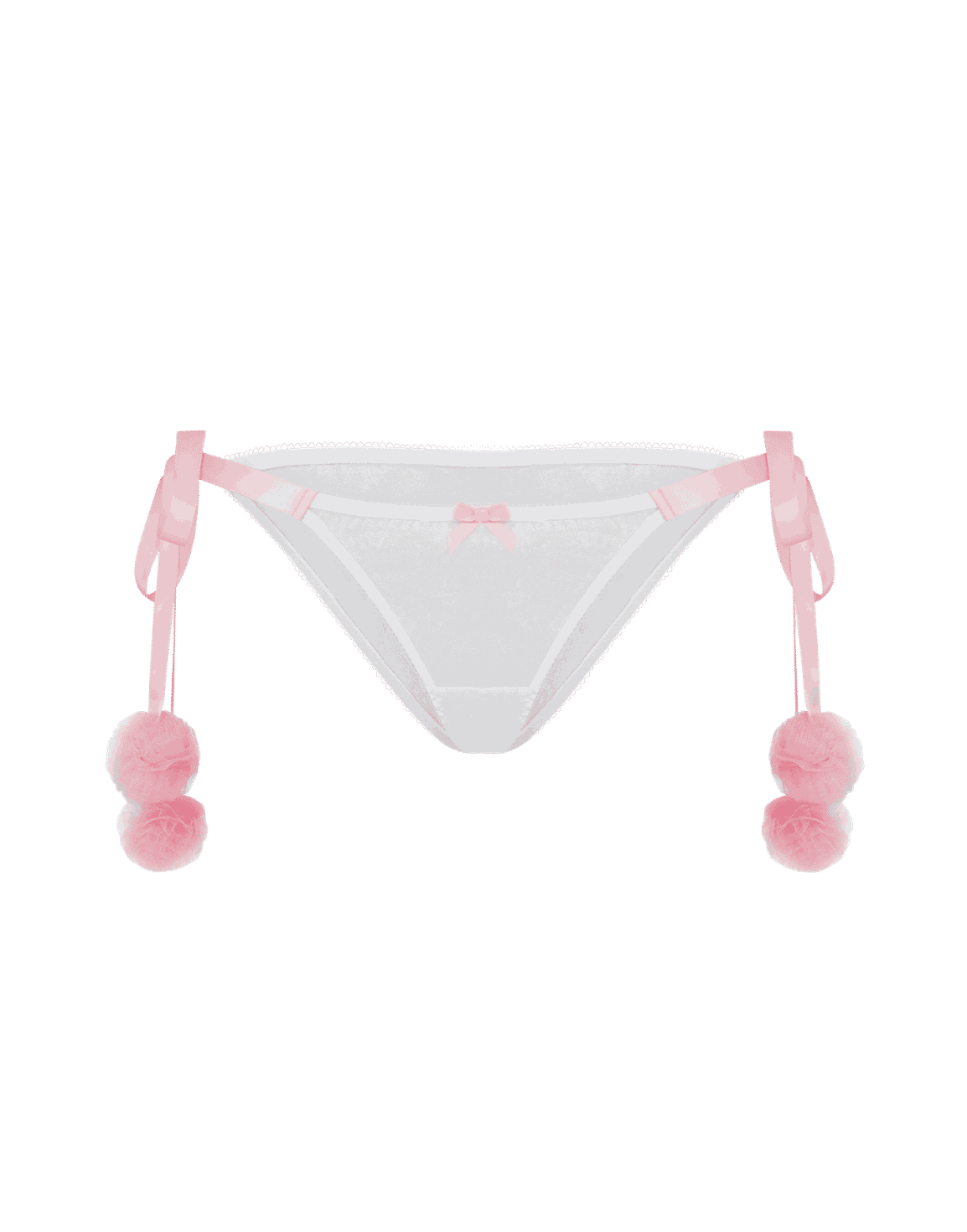 Bridesmaid Tie Side Brief White/Baby Pink | Agent Provocateur