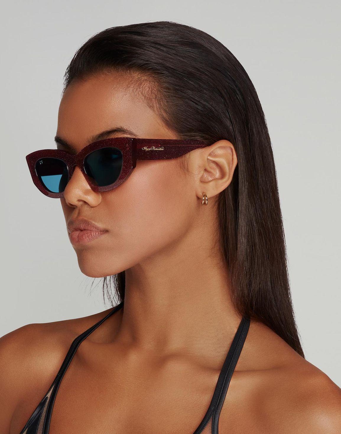 Kitti Sunglasses Dark Pink/Turquoise | Agent Provocateur