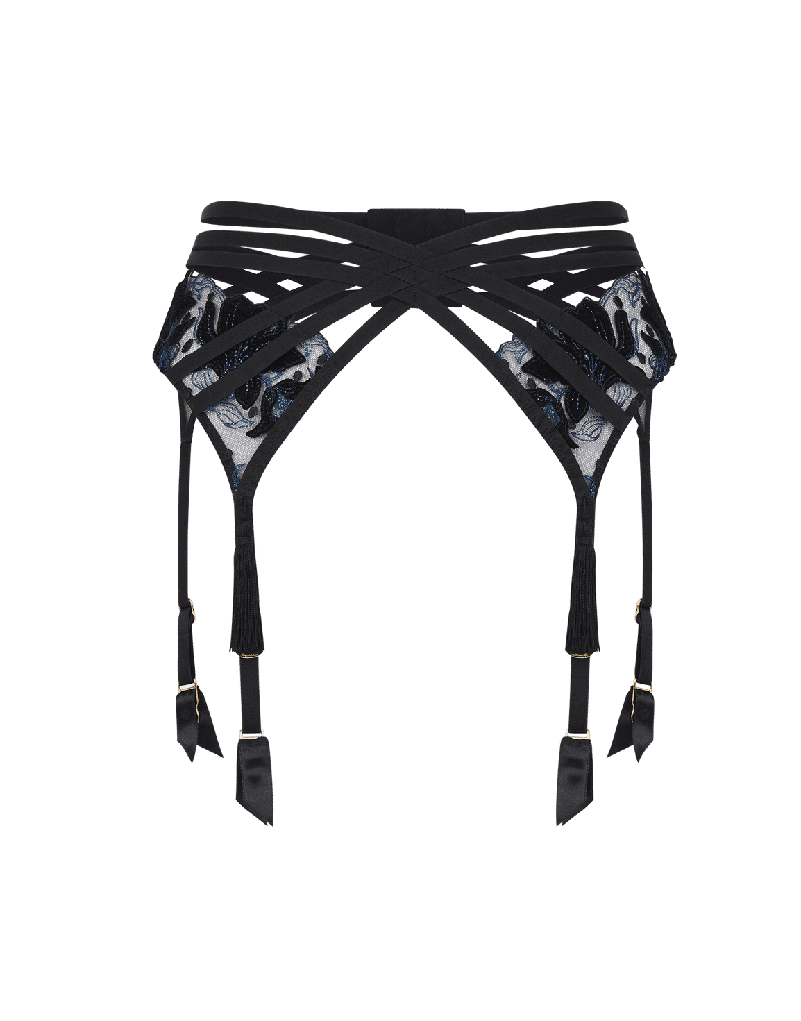 Adellah Suspender Black/Teal | Agent Provocateur