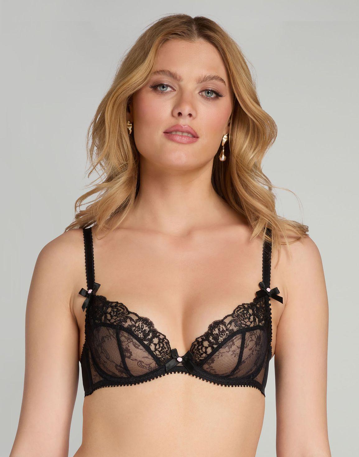 Edwina Plunge Underwired Bra Black | Agent Provocateur