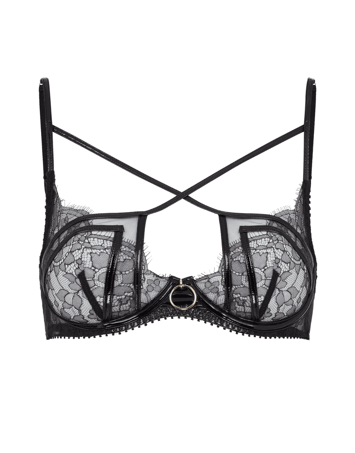 Foxie High Apex Underwired Bra Black | Agent Provocateur