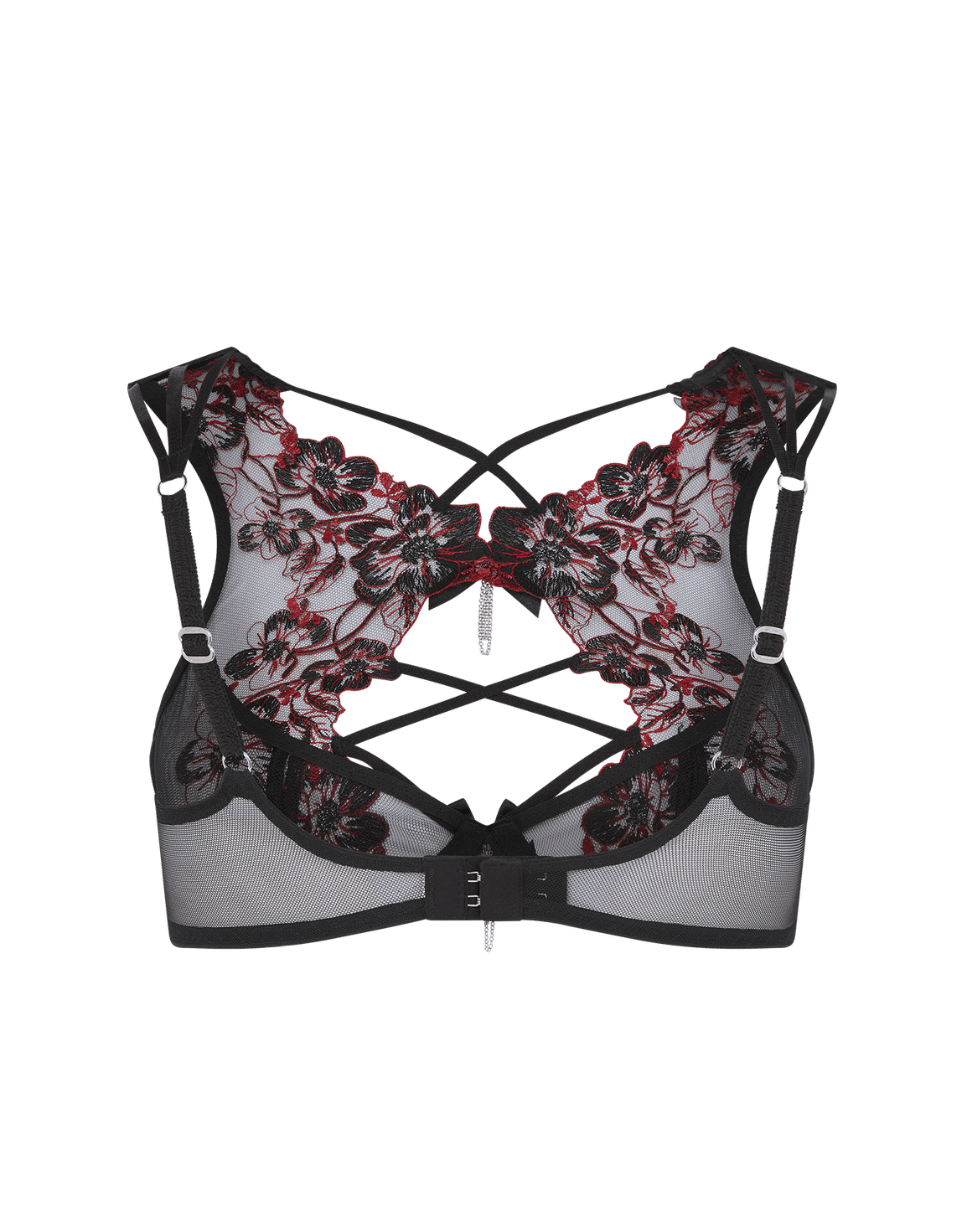 Amoura High Apex Underwired Bra Black/Red | Agent Provocateur