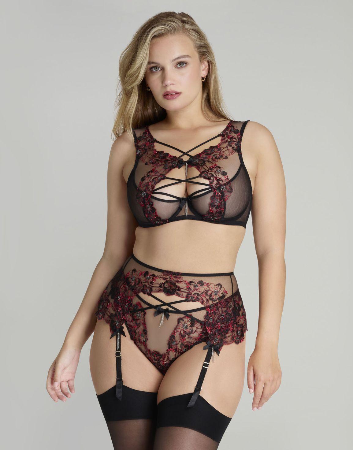 Amoura Suspender Black/Red | Agent Provocateur