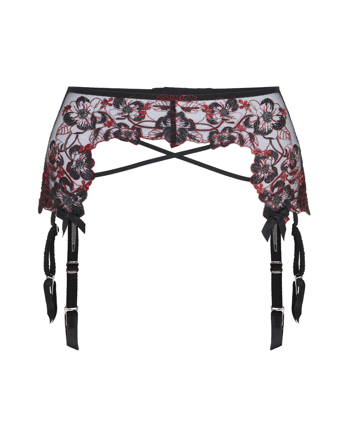 Amoura Suspender Black/Red | Agent Provocateur