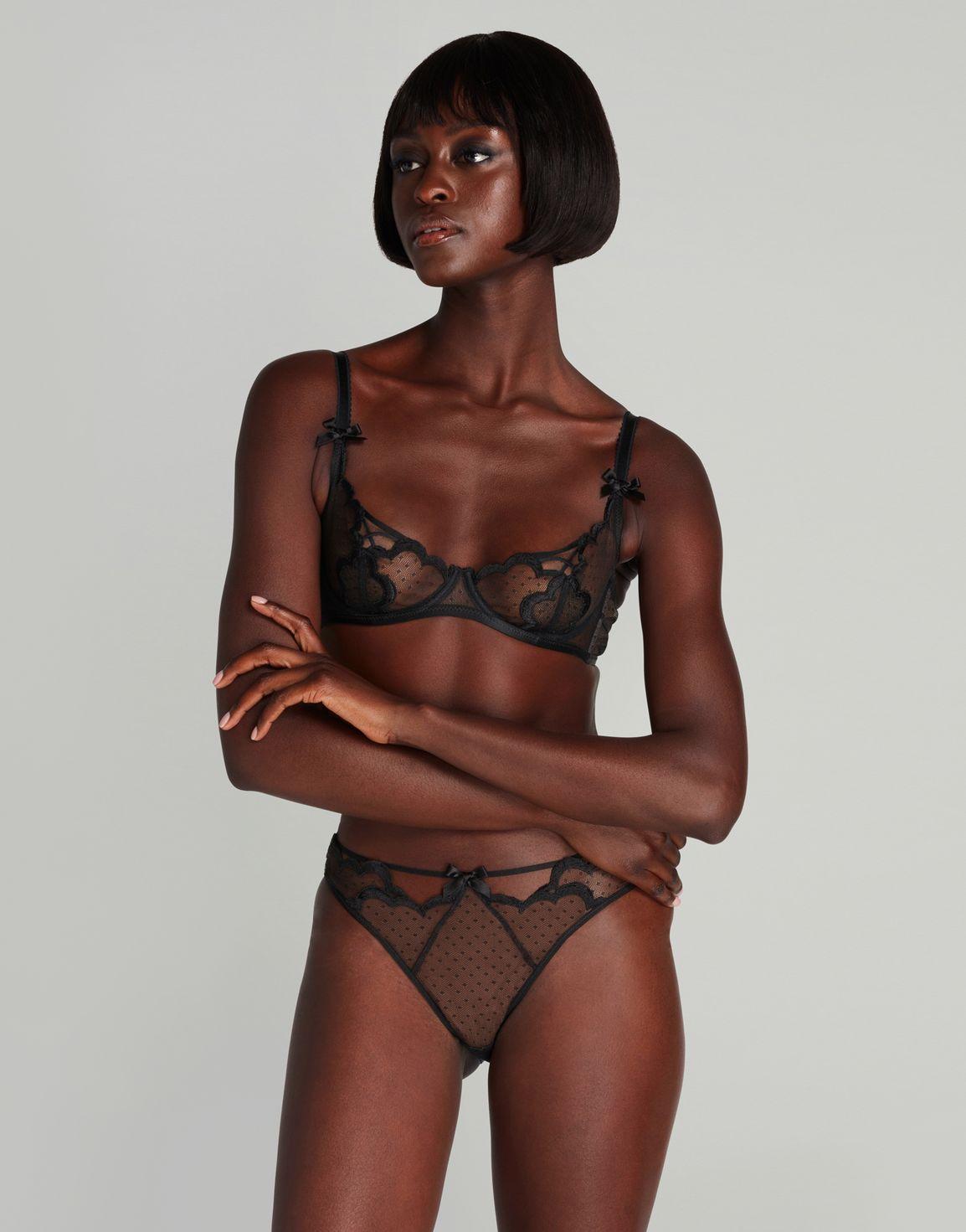 Katanah Balconette Underwired Bra Black | Agent Provocateur