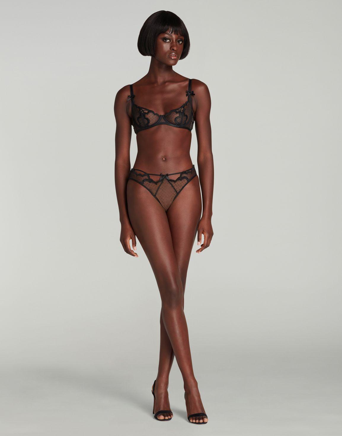 Katanah Balconette Underwired Bra Black | Agent Provocateur