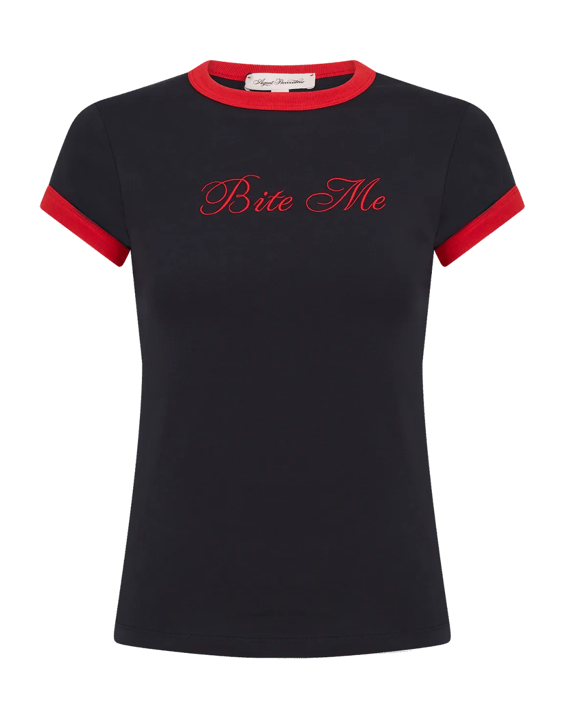 Bite Me T-Shirt Black/Red | Agent Provocateur