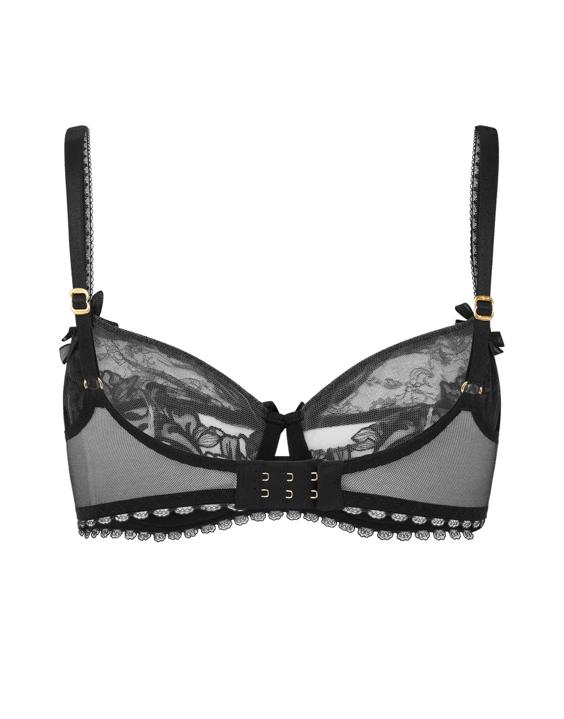 Violah Plunge Underwired Bra Black | Agent Provocateur