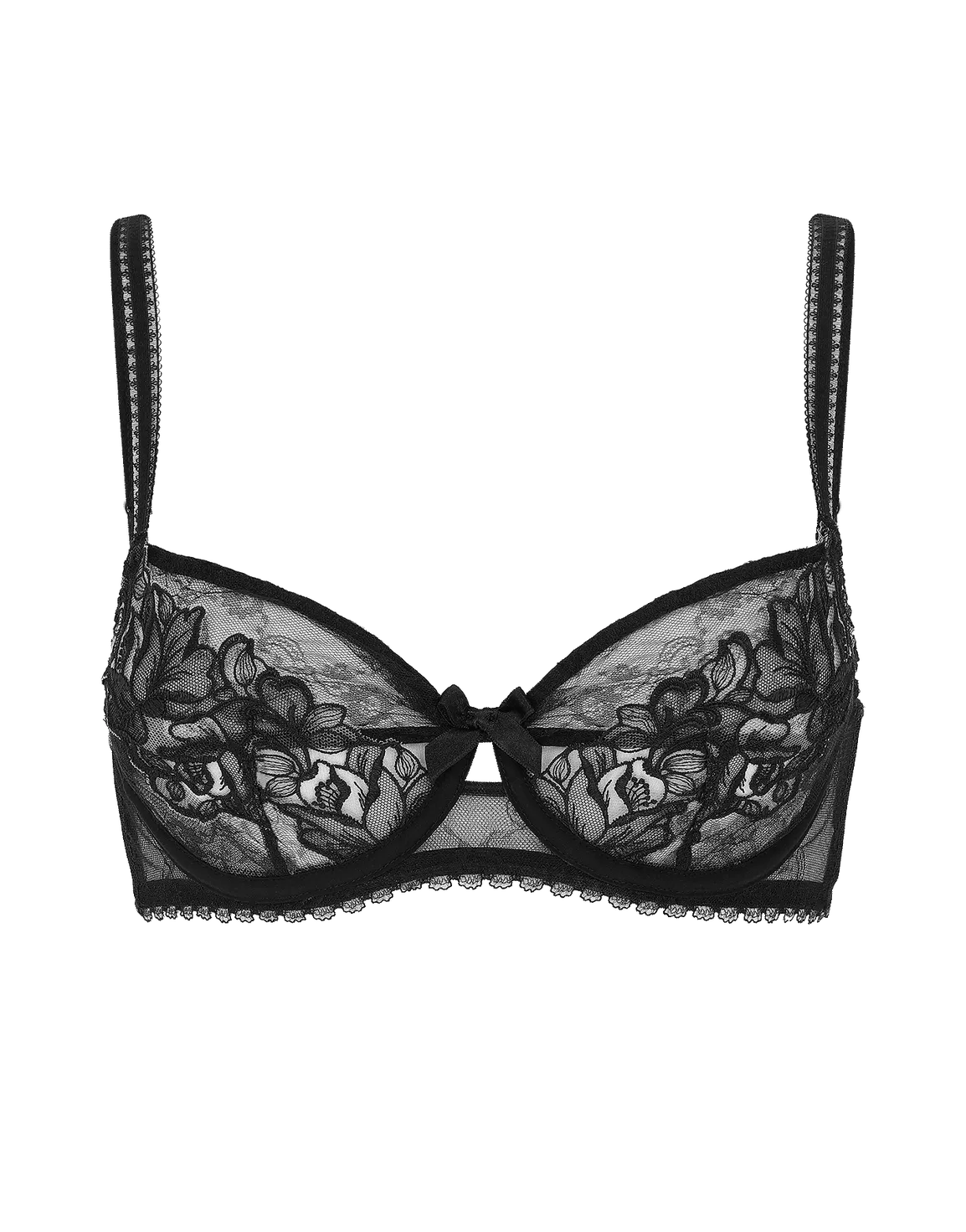 Violah Plunge Underwired Bra Black | Agent Provocateur