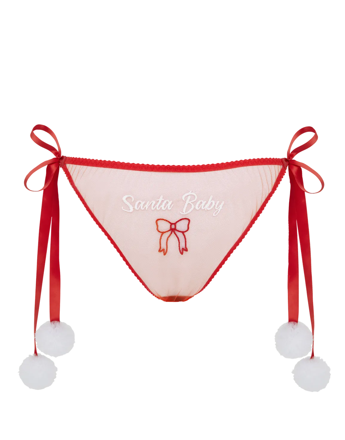 Santa Baby Tie Side Brief Red/White | Agent Provocateur