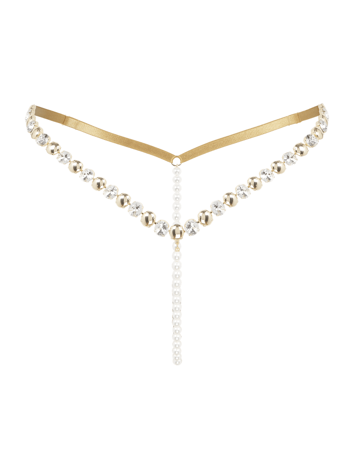 Gwenie Thong Gold/Pearl | Agent Provocateur