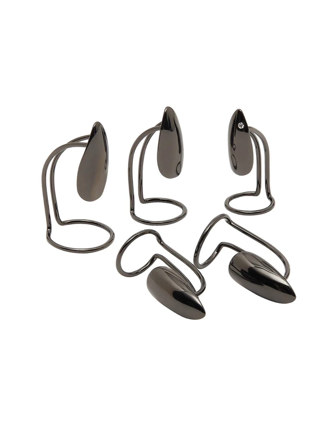 Kitykat Rings Gunmetal/Gunmetal | Agent Provocateur