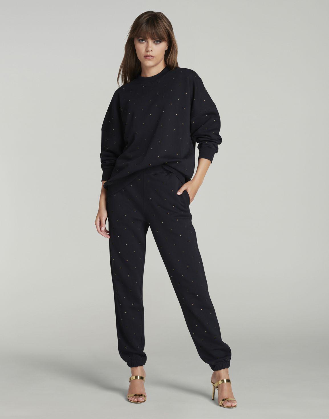 Rayley Stud Sweatshirt Black/Gold | Agent Provocateur