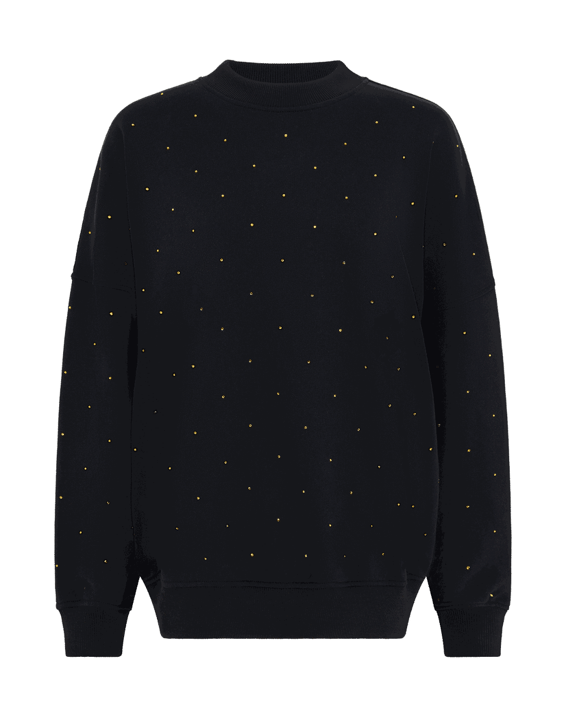 Rayley Stud Sweatshirt Black/Gold | Agent Provocateur