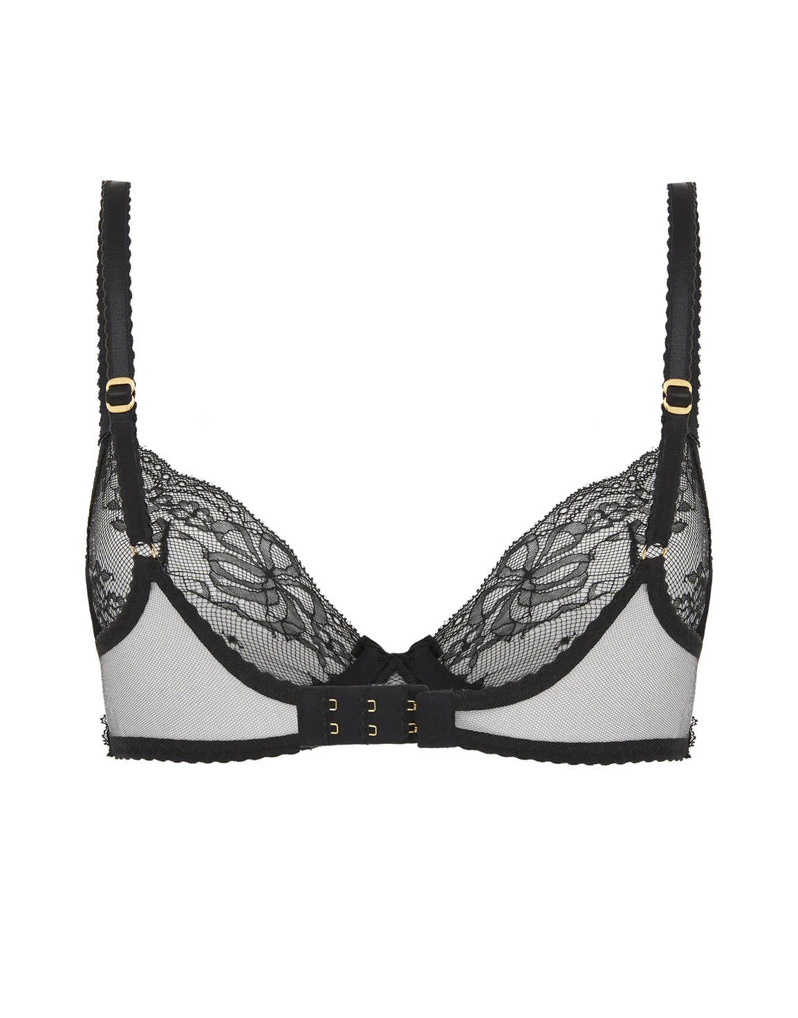 Isedora Plunge Underwired Bra Black | Agent Provocateur
